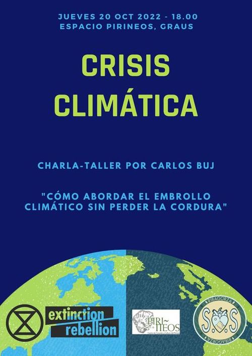 Charla Taller "Crisis climática", como no perder la cordura