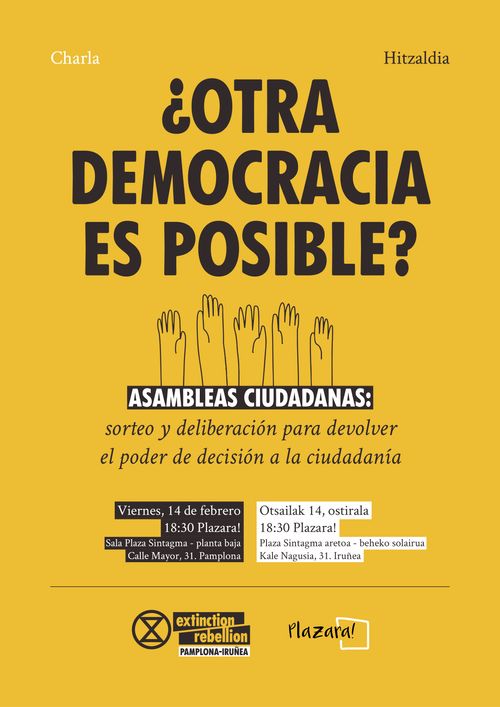 ¿Otra democracia es posible? Asambleas ciudadanas: sorteo y deliberación para devolver el poder de decisión a la ciudadanía